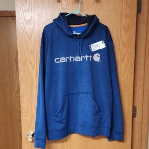 Carhartt Men's Hoodie in Deep Blue 2xl number 5386 runs alittle smaller..